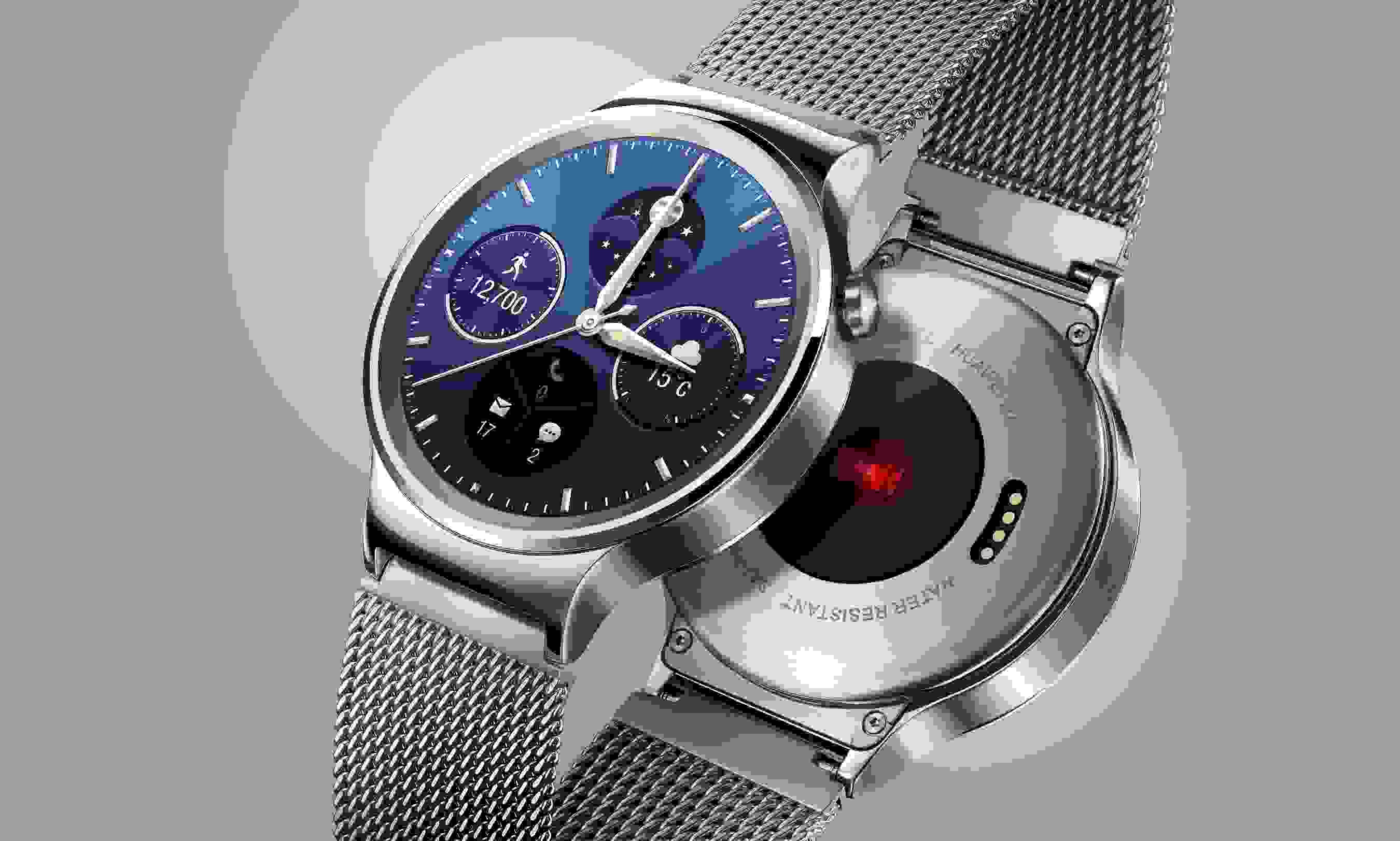 Смарт-часы Huawei Watch серебристые детали