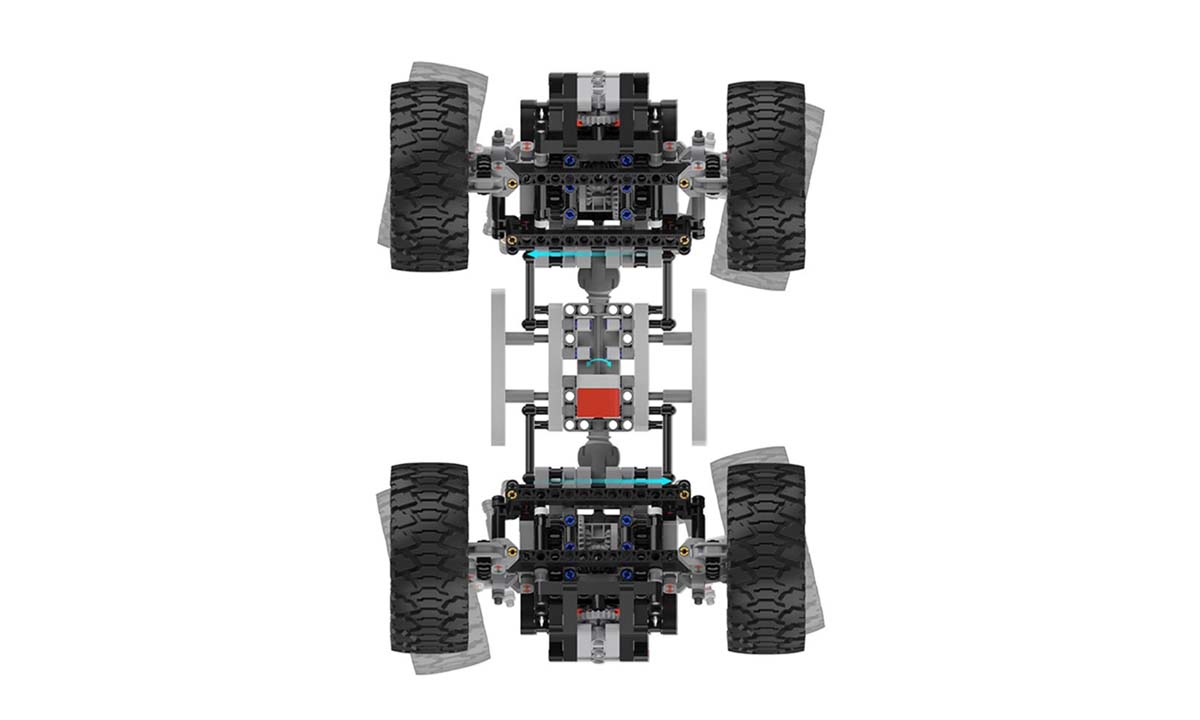 Умный конструктор внедорожник Xiaomi Intelligent Building Blocks Four-wheel Drive YYSQC01IQI - 7