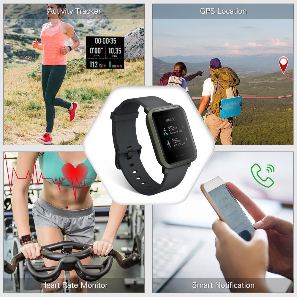 Изображение часов amazfit bip зеленые в коллаже