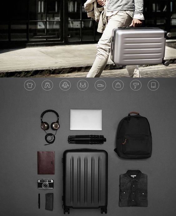 Изображение чемодана Xiaomi в руках