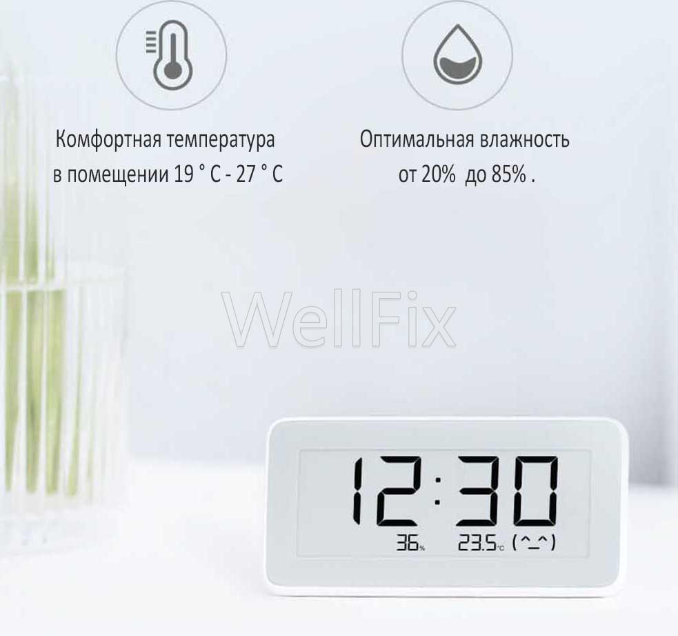 Xiaomi Mijia Temperature And Humidity Electronic Watch LYWSD02MMC Wellfix