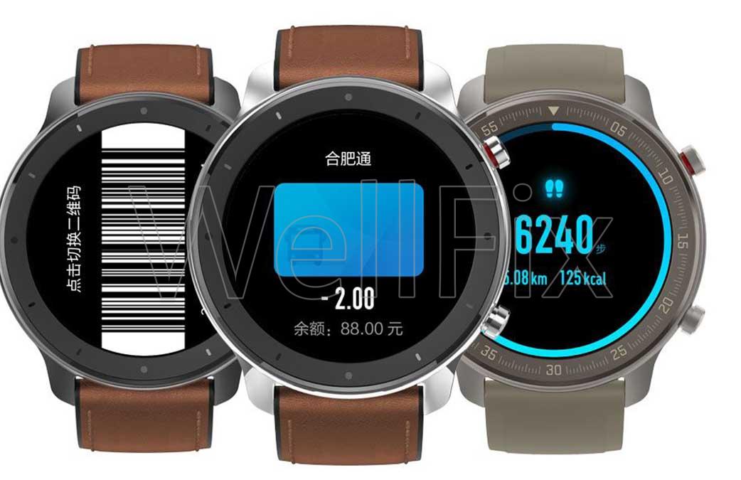 Amazfit GTR 47mm aluminium case leather strap CN Wellfix