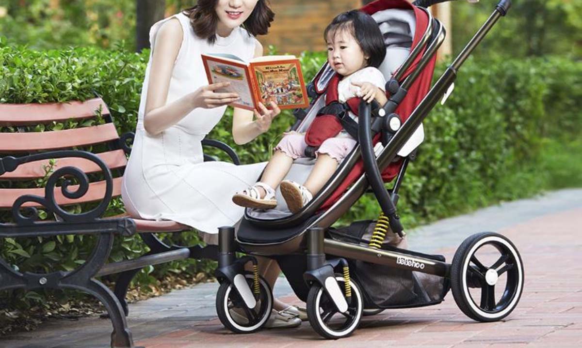 Детская коляска Xiaomi Bebehoo High-View Baby Stroller - 2