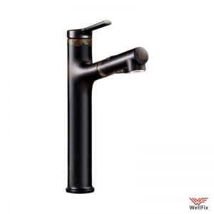 Изображение Смеситель для раковины Diiib Extracting Faucet Tall черный с узором (DXMP004-Y)