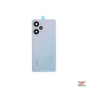 Изображение Задняя крышка для Xiaomi Poco F5 белая (оригинал)