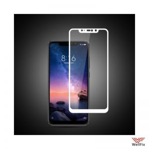 Изображение Защитное 3D стекло для Xiaomi Redmi Note 6 Pro белое