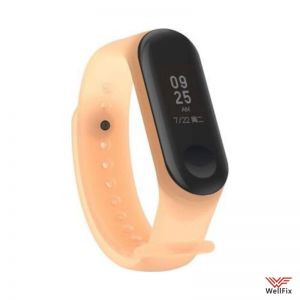 Изображение Силиконовый полупрозрачный ремешок Xiaomi Mi Band 3 оранжевый