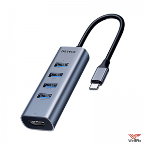 Изображение USB-концентратор Baseus Enjoy series Type-C to USB3.0x3+RJ45 port
