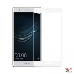 Изображение Защитное 5D стекло для Huawei P9 белое