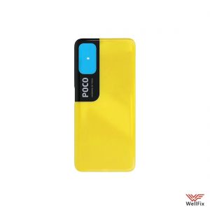 Изображение Задняя крышка для Xiaomi Poco M3 Pro 5G желтая (оригинал)
