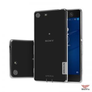 Изображение Силиконовый чехол для Sony Xperia M5 белый (Nillkin)