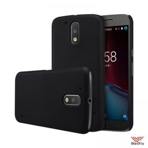 Изображение Пластиковый чехол для Motorola Moto G4 Plus черный (Nillkin)