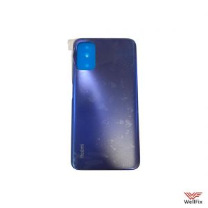 Изображение Задняя крышка для Xiaomi Redmi Note 10T синяя (оригинал)