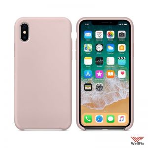 Изображение Силиконовый чехол для iPhone X, XS бледно-розовый