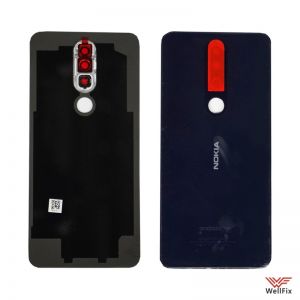 Изображение Задняя крышка для Nokia 5.1 Plus синяя (оригинал)