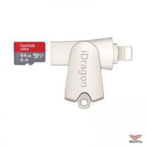 Изображение Кардридер 2 в 1 iDragon R005 Lightning / USB