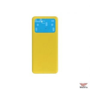 Изображение Задняя крышка для Xiaomi Poco M4 Pro желтая (оригинал)
