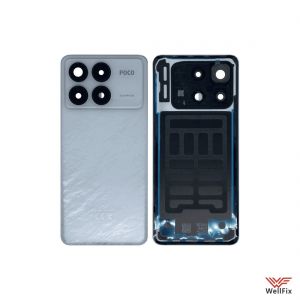 Изображение Задняя крышка для Xiaomi Poco F6 Pro белая (оригинал)