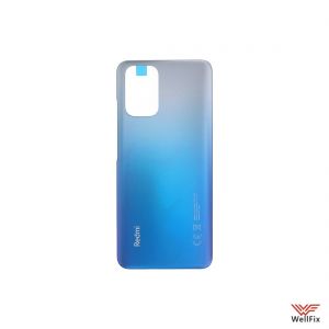 Изображение Задняя крышка для Xiaomi Redmi Note 10S синяя (оригинал)