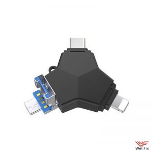 Изображение Флеш накопитель 4 в 1 iDragon U017 Lightning / Type-C / microUSB / USB 3.0 64Gb