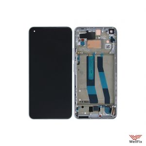 Изображение Дисплей Xiaomi Mi 11 Lite 5G NE в сборе серый (оригинал)