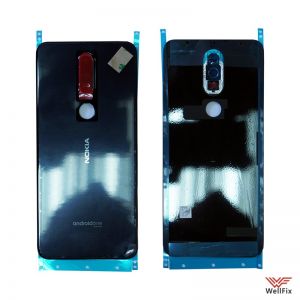 Изображение Задняя крышка для Nokia 7.1 темно-синяя (оригинал)