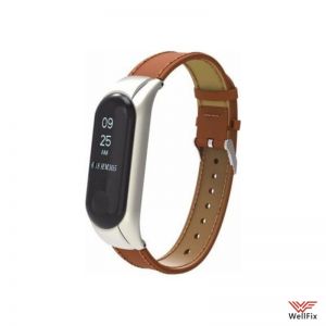 Изображение Кожаный ремешок Xiaomi Mi Band 3 коричневый