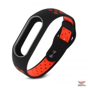 Изображение Спортивный ремешок Xiaomi Mi Band 2 черно-красный