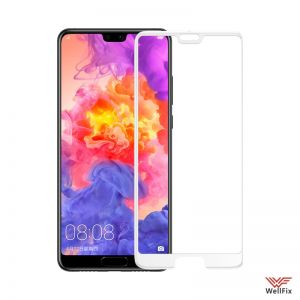 Изображение Защитное 5D стекло для Huawei P20 белое