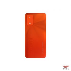 Изображение Задняя крышка для Xiaomi Redmi 9T оранжевая (оригинал)