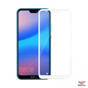 Изображение Защитное 3D стекло для Huawei P20 Lite белое