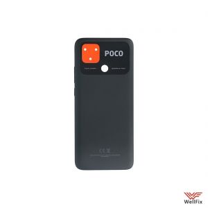 Изображение Задняя крышка для Xiaomi Poco C40 черная (оригинал)