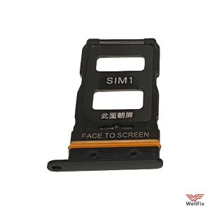 Изображение Сим лоток для Xiaomi 12 / 12X черный (оригинал)
