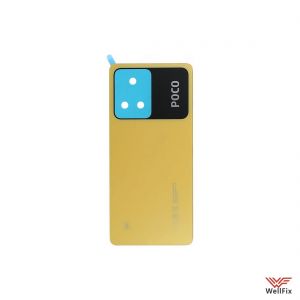 Изображение Задняя крышка для Xiaomi Poco X5 Pro желтая (оригинал)
