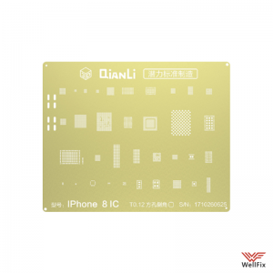 Изображение Трафарет QianLi 3D Gold Stencil IC (iPhone 8, 8 Plus, X)