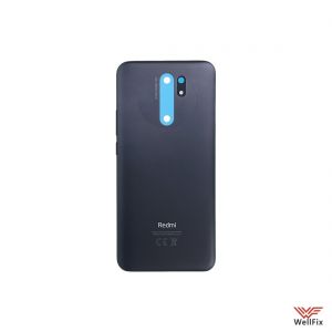 Изображение Задняя крышка для Xiaomi Redmi 9 черная (оригинал)