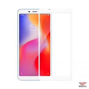 Изображение Защитное 3D стекло для Xiaomi Redmi 6 / 6a белое