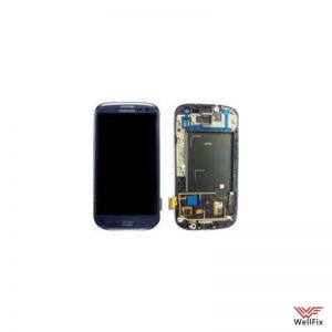 Изображение Дисплей для Samsung I9300 Galaxy S III (TFT дисплей) в сборе синий