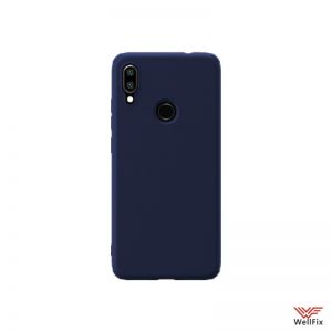 Изображение Силиконовый чехол для Xiaomi Redmi Note 7 синий (Nillkin Rubber)