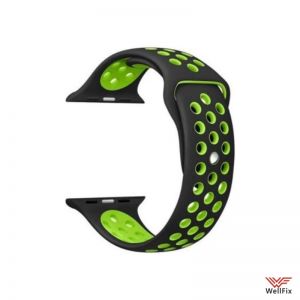 Изображение Ремешок спортивный для Apple Watch 2 (38мм) черно-зеленый