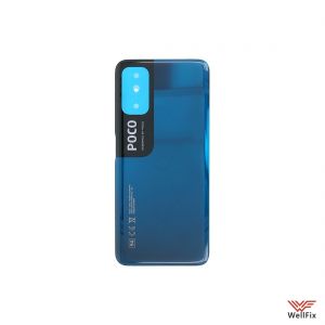 Изображение Задняя крышка для Xiaomi Poco M3 Pro 5G синяя (оригинал)