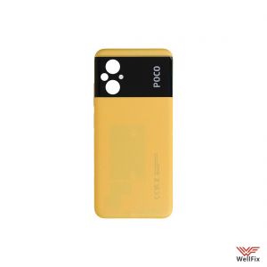 Изображение Задняя крышка для Xiaomi Poco M5 желтая (оригинал)