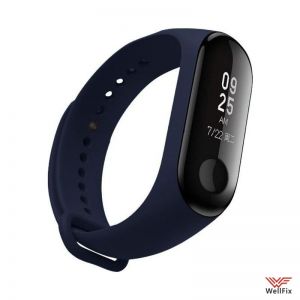 Изображение Силиконовый ремешок Xiaomi Mi Band 3 темно синий