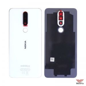 Изображение Задняя крышка для Nokia 5.1 Plus белая (оригинал)