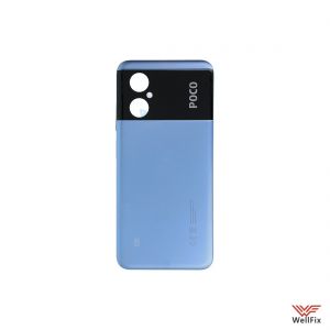 Изображение Задняя крышка для Xiaomi Poco M4 5G синяя (оригинал)