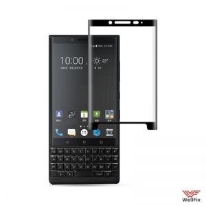 Изображение Защитное 5D стекло для BlackBerry KEY2 черное