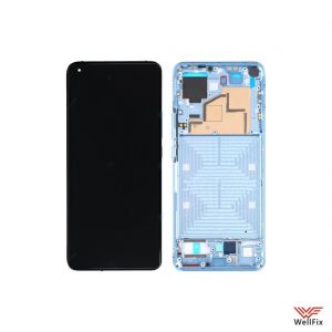 Изображение Дисплей Xiaomi Mi 11 в сборе синий (оригинал)