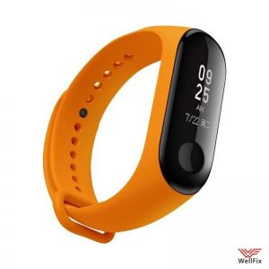 Изображение Силиконовый ремешок Xiaomi Mi Band 3 оранжевый