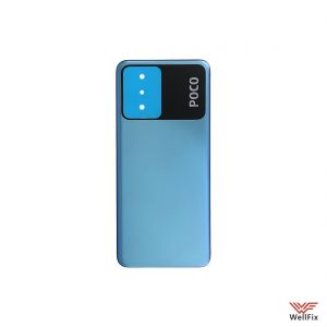 Изображение Задняя крышка для Xiaomi Poco X5 синяя (оригинал)