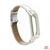 Изображение Ремешок с фактурной кожей Xiaomi Mi Band 3 белый